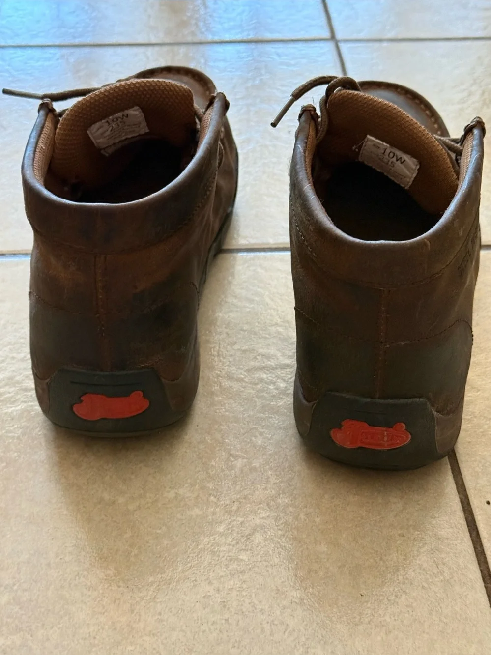 Justin Cappie Driving Mocs Steel Toe Chukka Ankle Boots Mens 10 W Brown Leather
